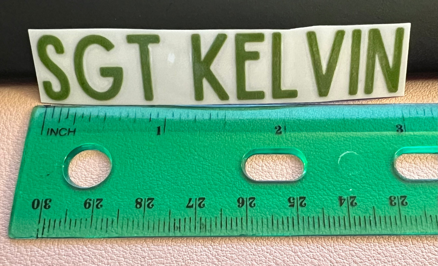 Sticker Sgt Kelvin Name-- DTF-UV