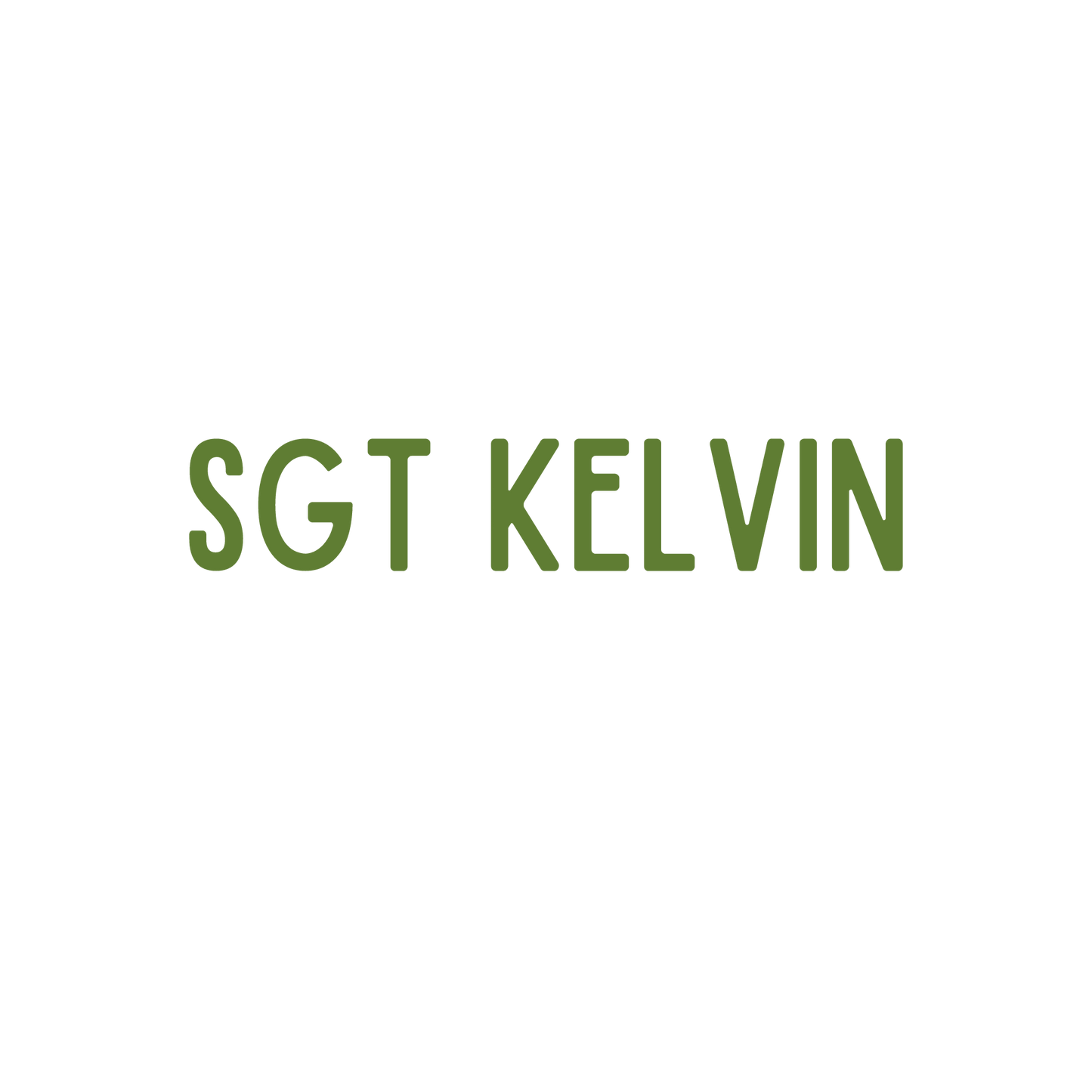Sticker Sgt Kelvin Name-- DTF-UV