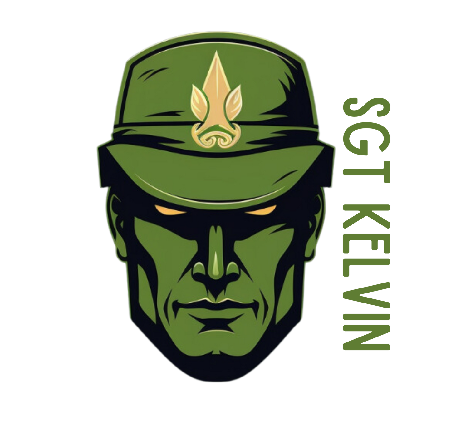 Sticker Sgt Kelvin Face -- DTF-UV