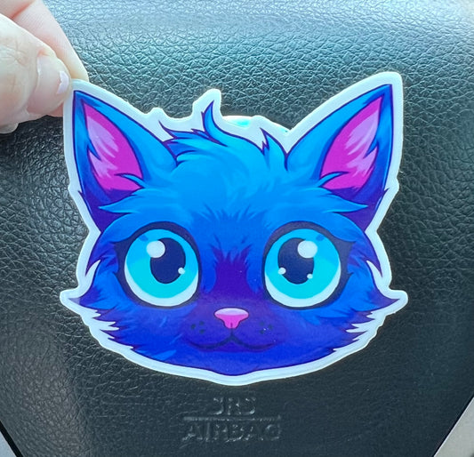 Stickers — 3 inch glossy Sgt Kelvin or Karen Cat