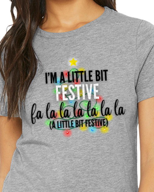 HOLIDAY Womens t-shirt -- A little bit festive