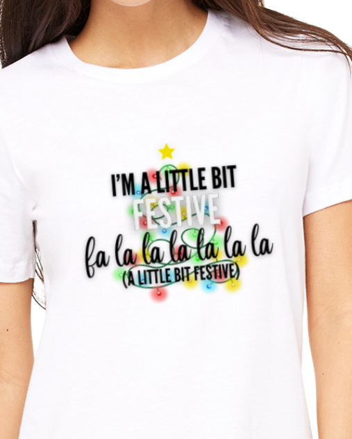 HOLIDAY Womens t-shirt -- A little bit festive